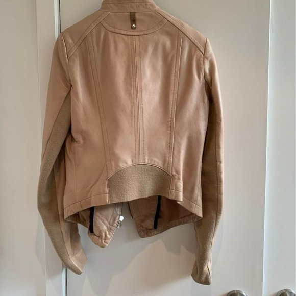 Mackage beige fitted leather jacket - Picture 3 of 6